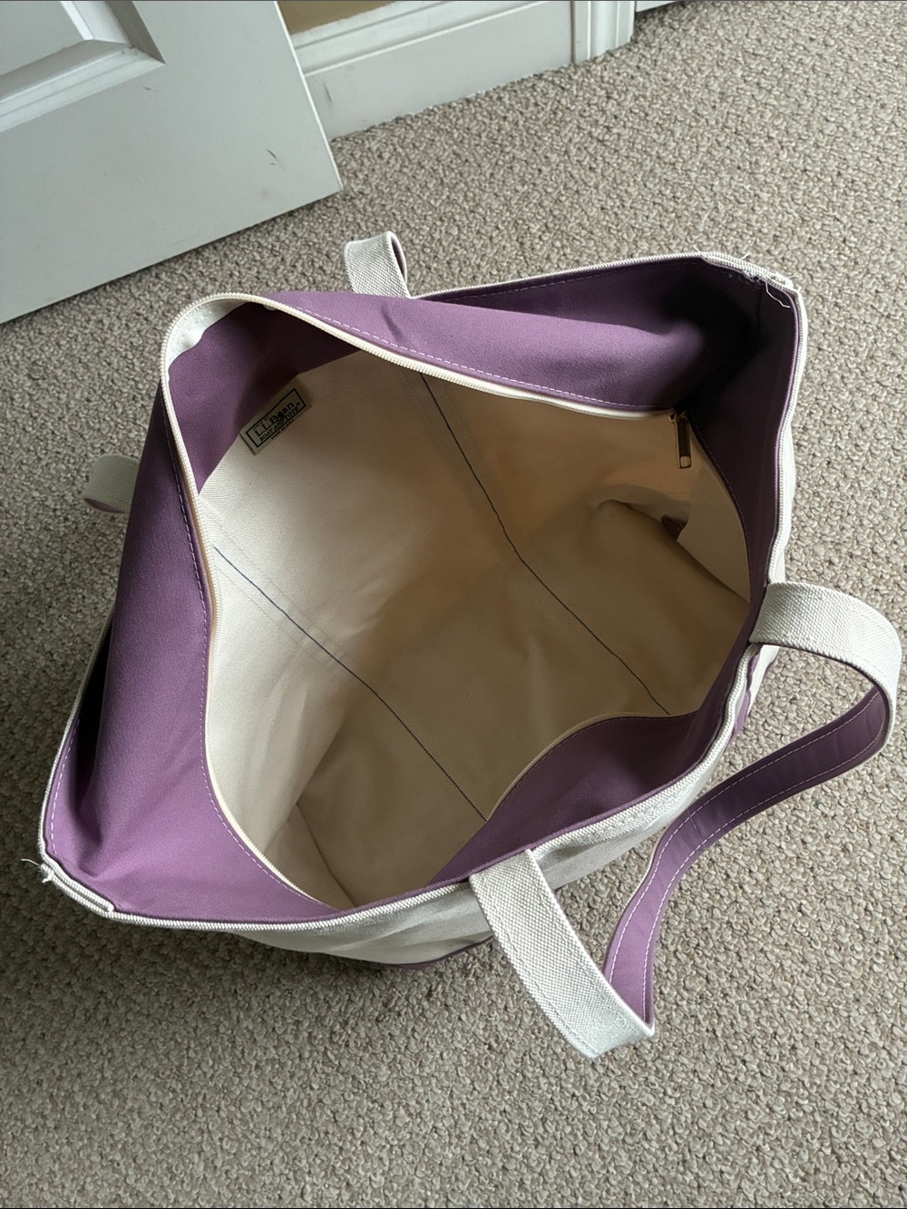Brand New LL Bean Boat and Tote w/ Zipper - Picture 2 of 6